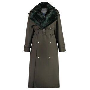 Burberry Kennington Belted Trench Coat - Detachable Fur Collar BNWT